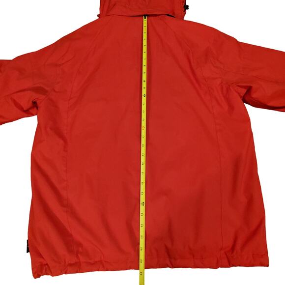 Free Country Live In It Men Medium Water Resistant Wind Breaker Red Zip - Picture 16 of 16